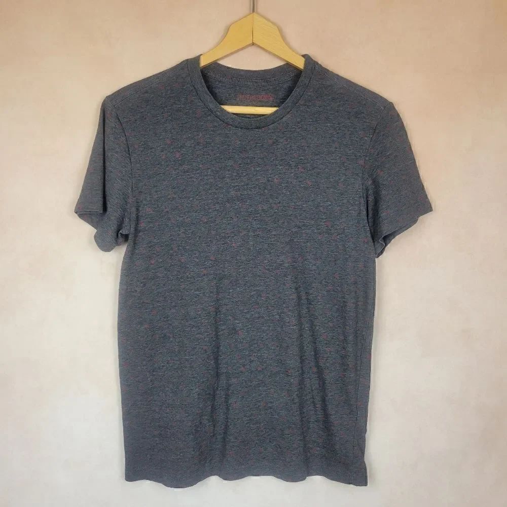 True Religion Gray Short Sleeve T-shirt Logo Print Size Small